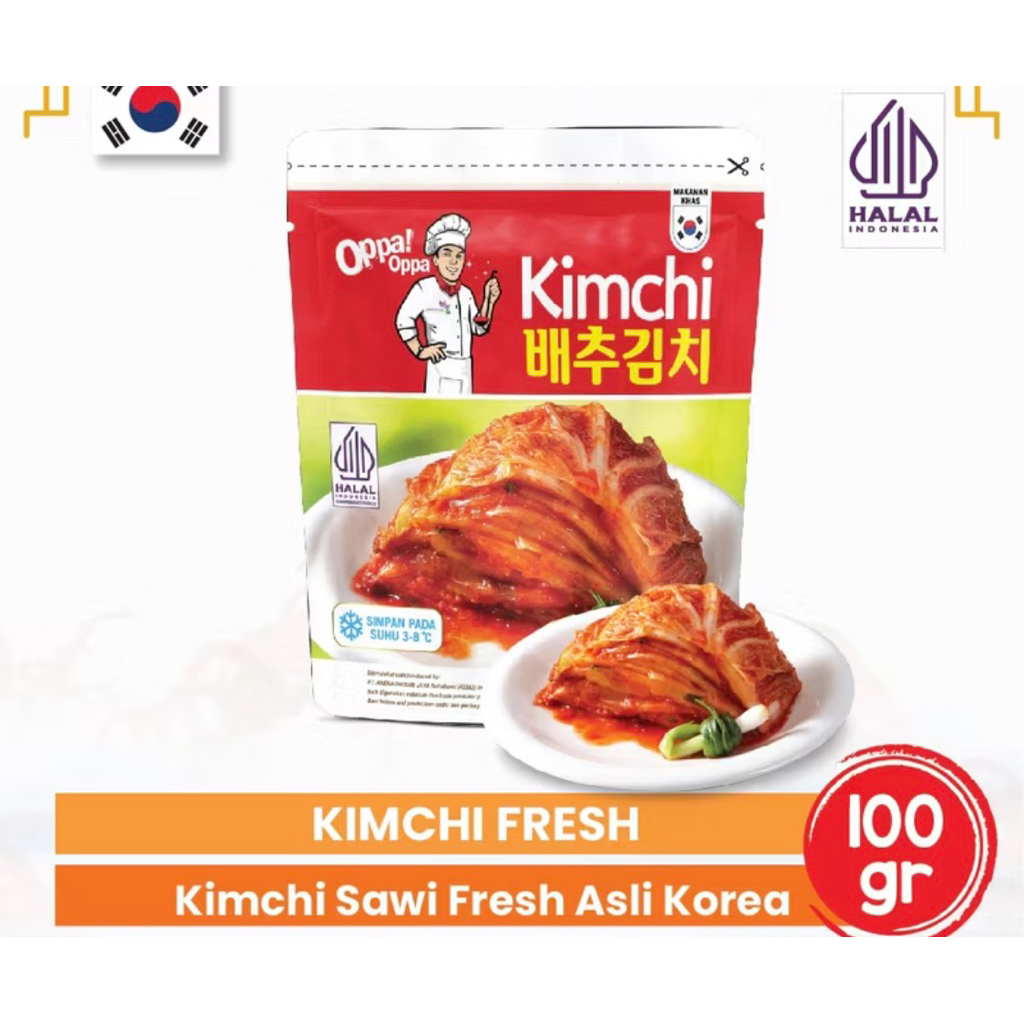 

KIMCHI Sawi Fresh / Kimchi Halal / Kimchi Korea 100G - Makanan Korea