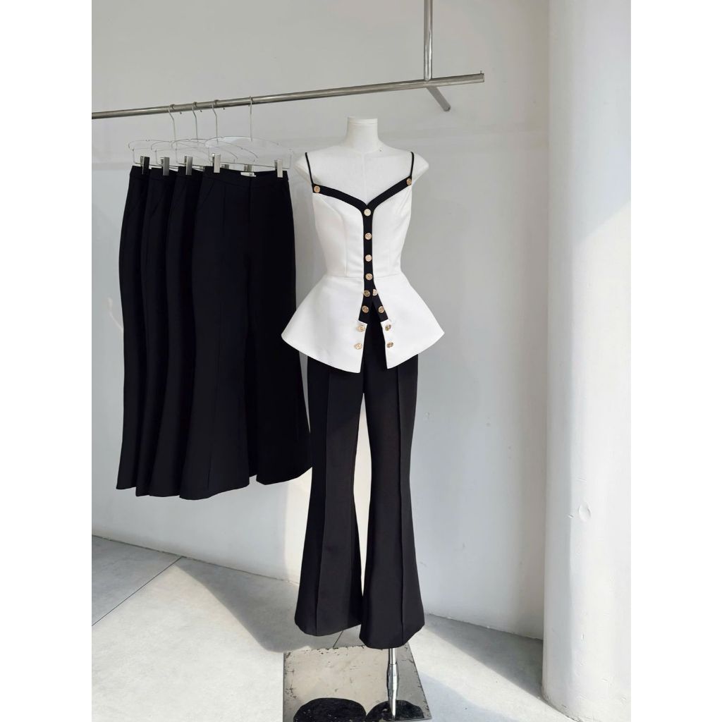 ‼️WITHEURSTYLEE‼️SETELAN TANPA LENGAN PREMIUM VIETNAM STYLIS MODIS FASHIONABLE ELEGANT CLASSY CASUAL