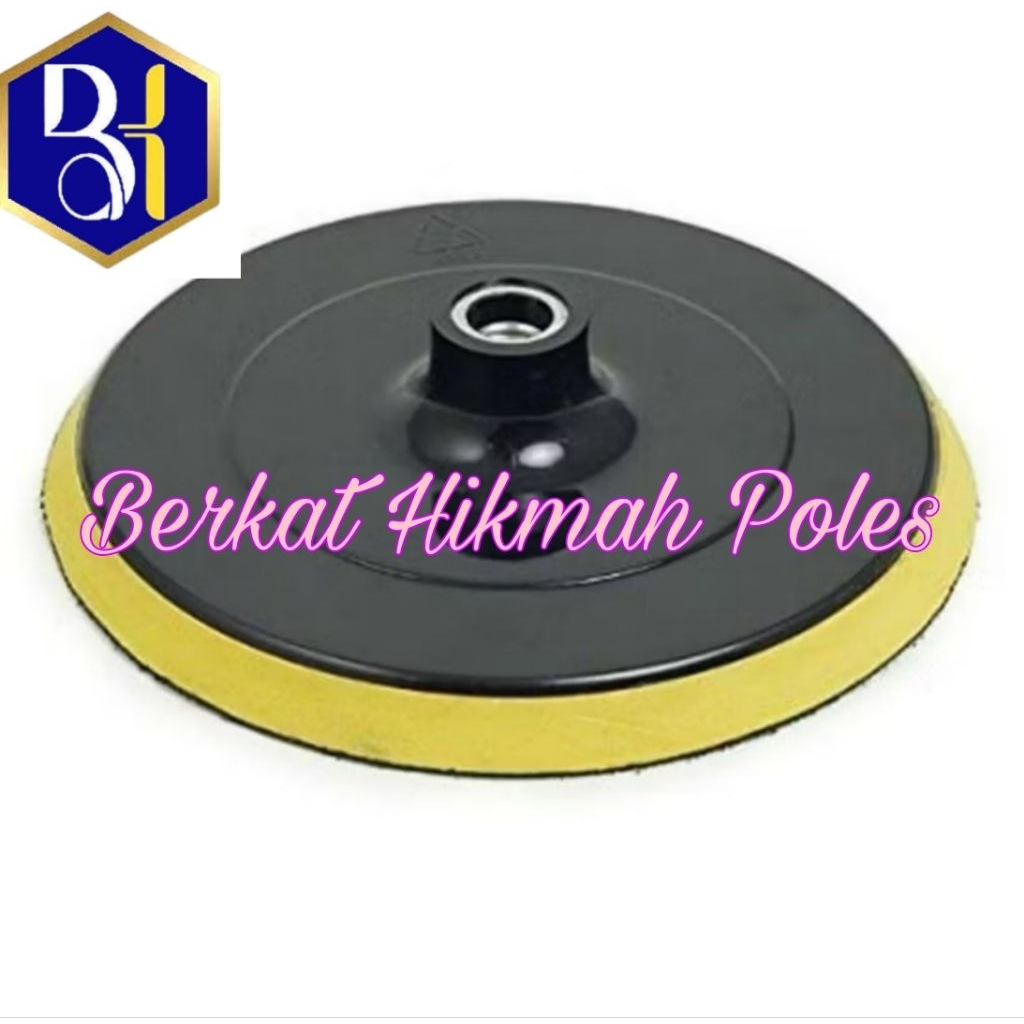 Tatakan Amplas bulat/Tatakan Velcro - 7inch baut M14