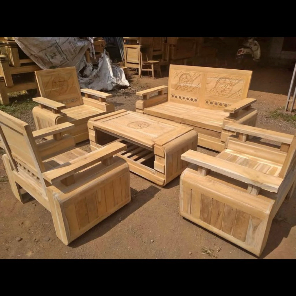 set kursi tamu domini set kursi tamu kayu jati