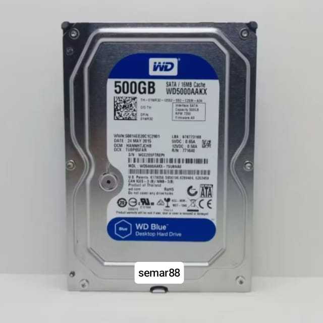 HARDISK PC 500GB /1TB/ 2TB WD BLUE /BARRACUDA SATA 3,5" INCHI -HDD PC CPU BARU 0 DAYS