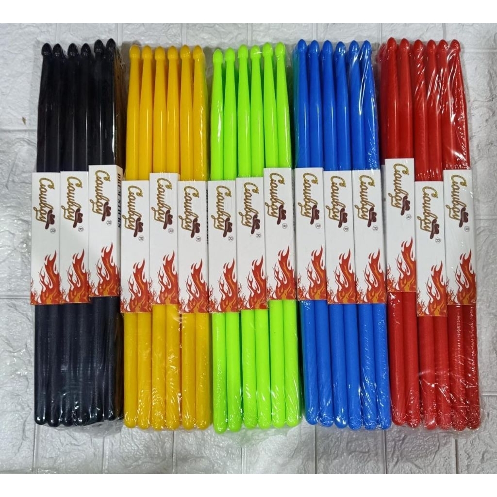 NEW STIK DRUM / STICK DRUM PLASTIK COWBOY SEPASANG (ISI 2 BUAH)