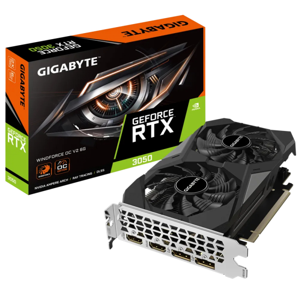 VGA GIGABYTE Geforce RTX 3050 WINDFORCE OC 6GB GDDR6 - Gigabyte RTX 3050 Windforce 6GB