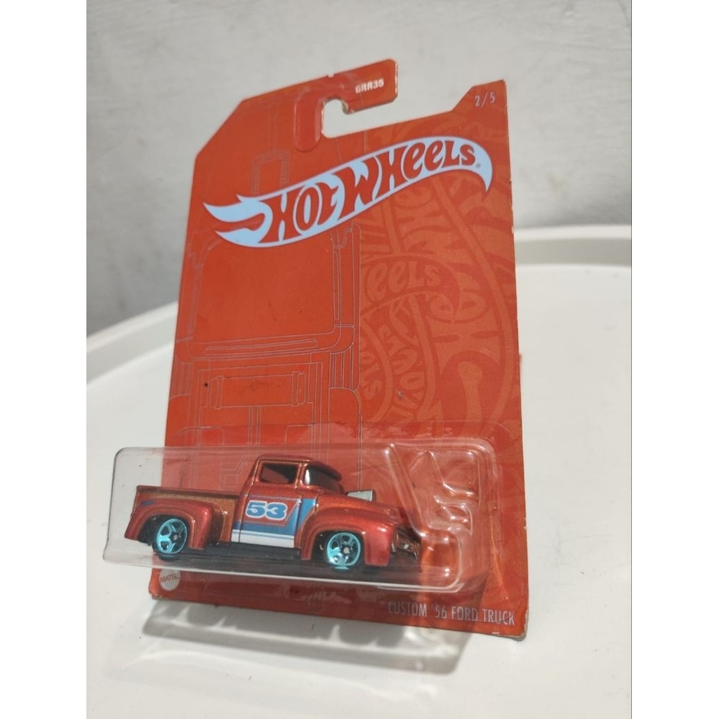 Hotwheels Custom '56 Ford Truck 53th Anniversary Orange Blue