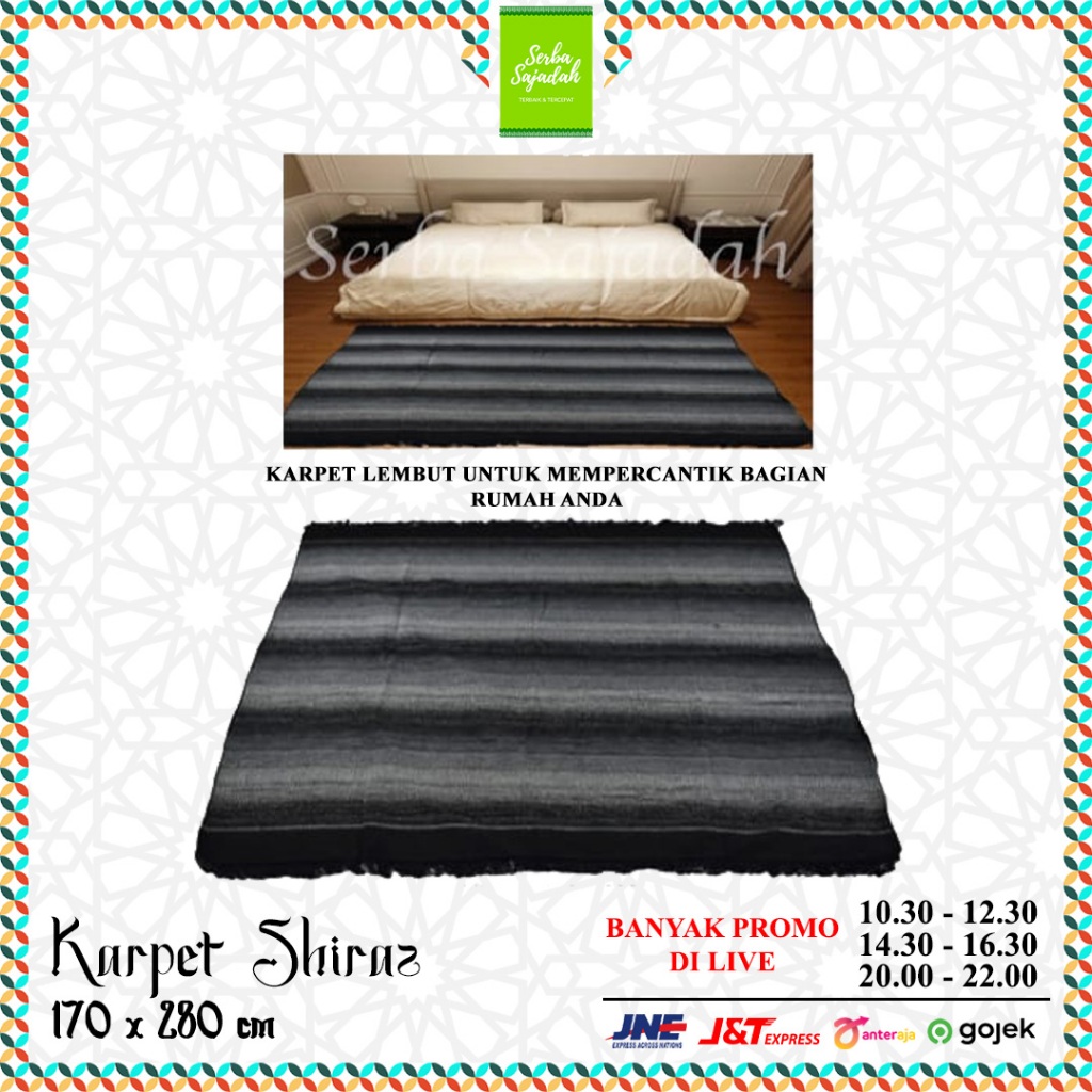 KARPET CARPET BESAR JUMBO RUANG TAMU | KARPET SHIRAZ 170X208 | TURKI