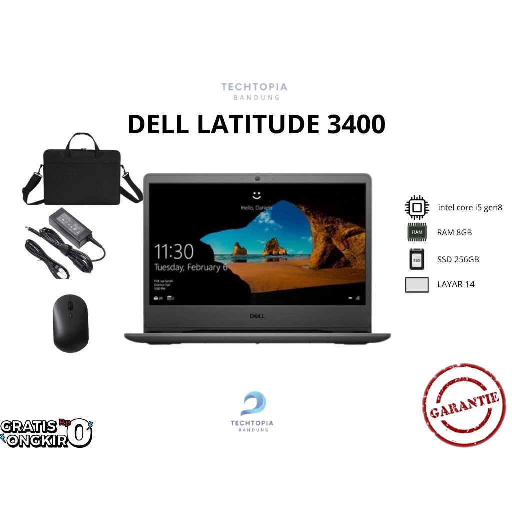 DELL LATITUDE 3400 intel Core i5 Gen 8 LIKE NEW BERGARANSI