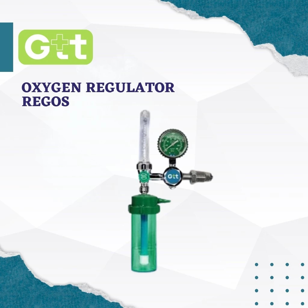Regulator Oxygen GTT Tabung Oxigen Alat Bantu Pernapasan Oksigen Rumah Sakit