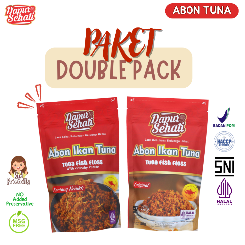 

Double Pack - Abon Ikan Tuna Non MSG Anti GTM 100% Ikan Tuna