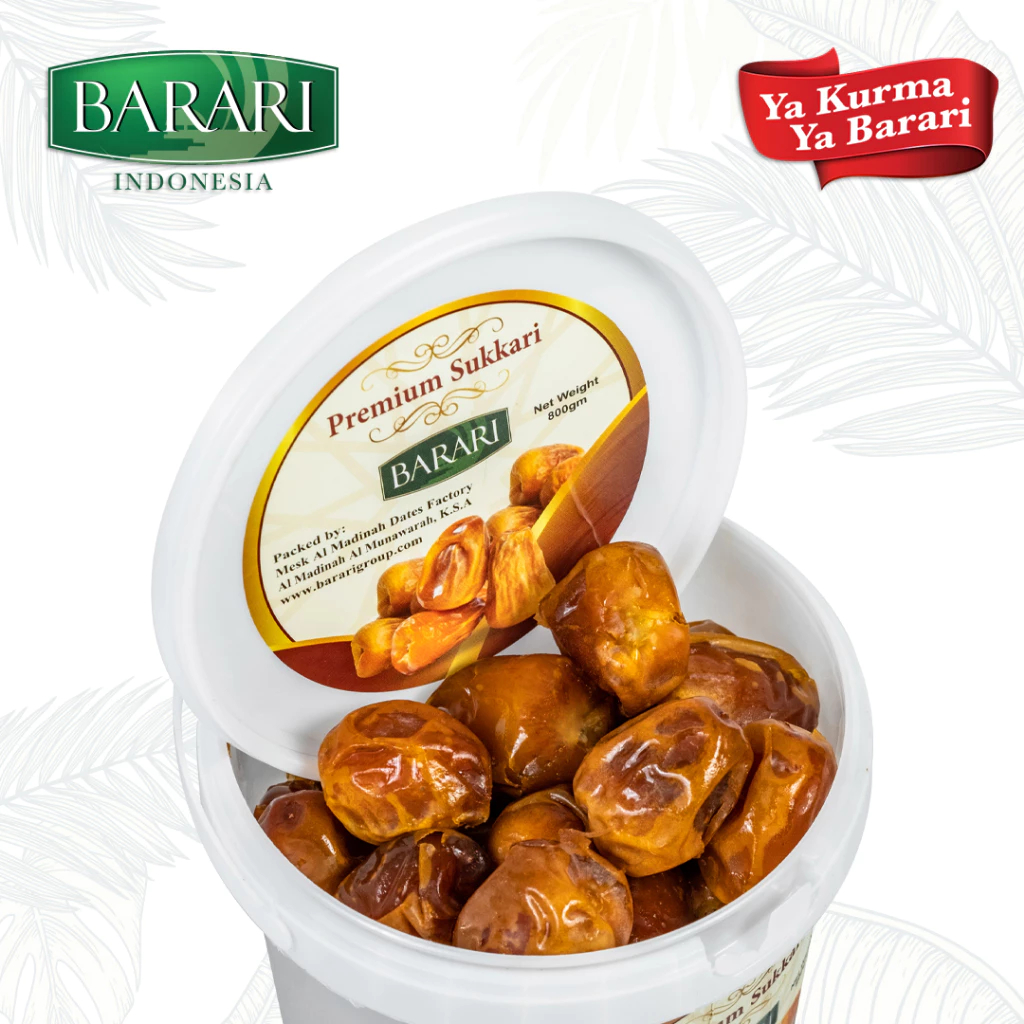 

BARARI Kurma Sukkari Arab Premium Dates 1 Bucket 800 gr