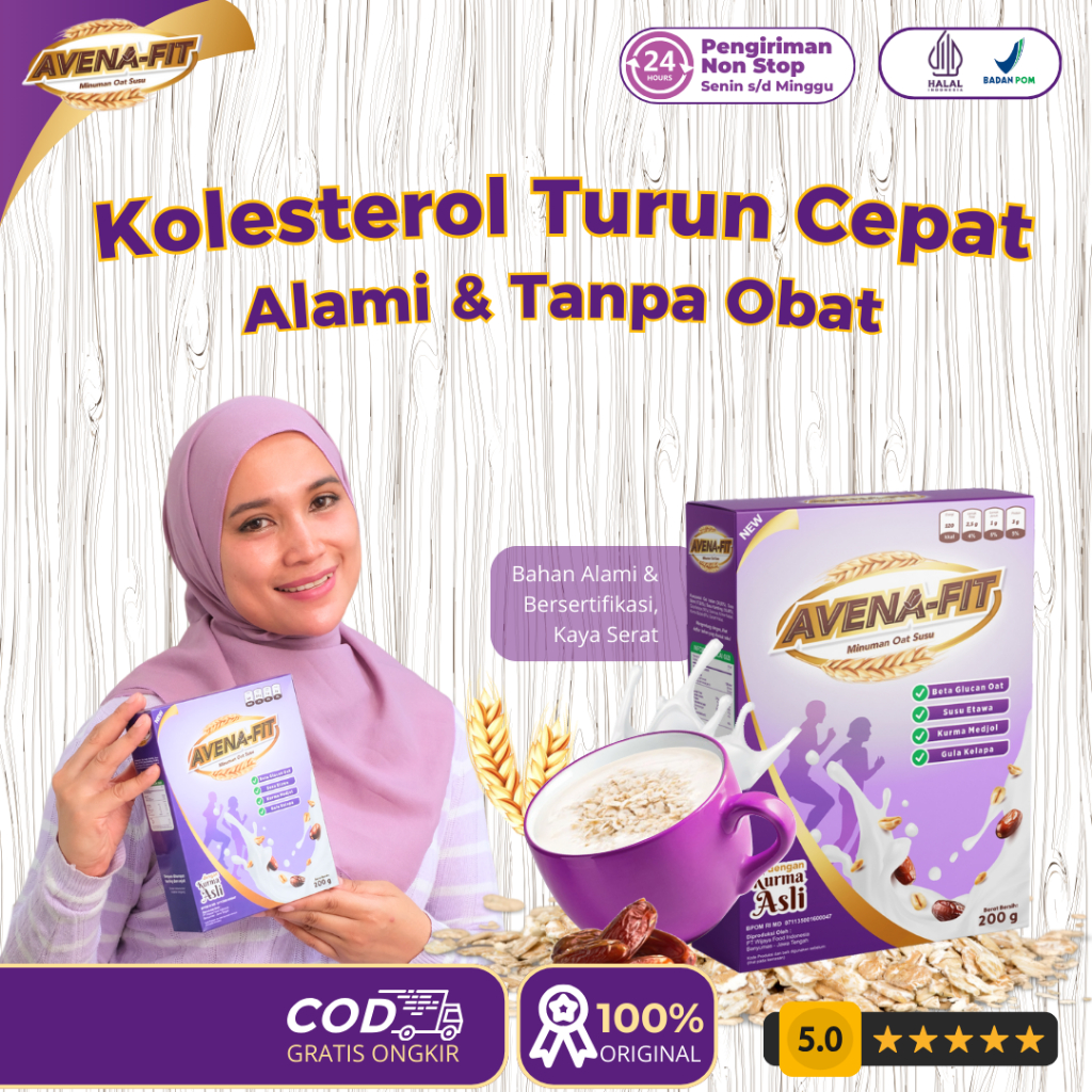 

AVENA FIT - Susu Sereal Oat Untuk Mengurangi Resiko Stroke, Hipertensi dan Jantung Garansi Resmi Original
