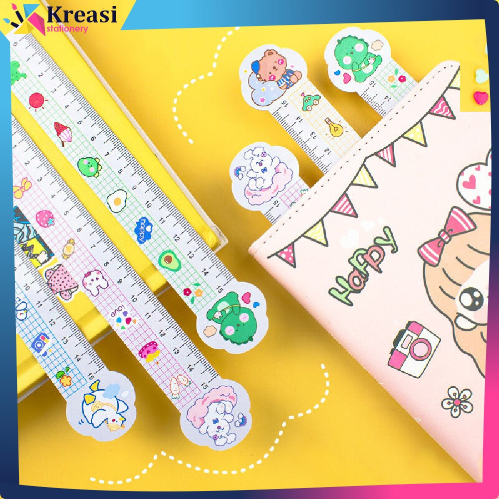 

Penggaris Anak Pelajar Plastik 15cm Karakter Lucu Alat Tulis Sekolah / Penggaris Lucu Pelajar Plastic Ruler Cartoon Serbaguna Kreasi Stationery A91