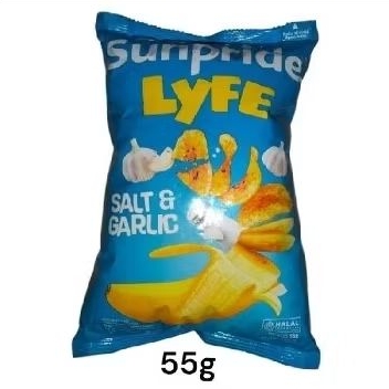 

Sunpride lyfe keripik pisang rasa bawang gurih 55 gr