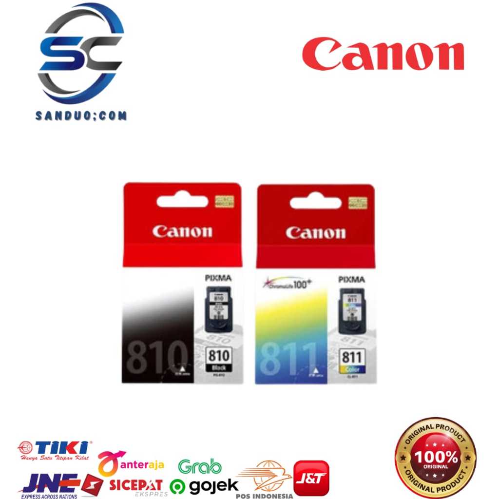 tinta cartridge canon 810 black &811 color original