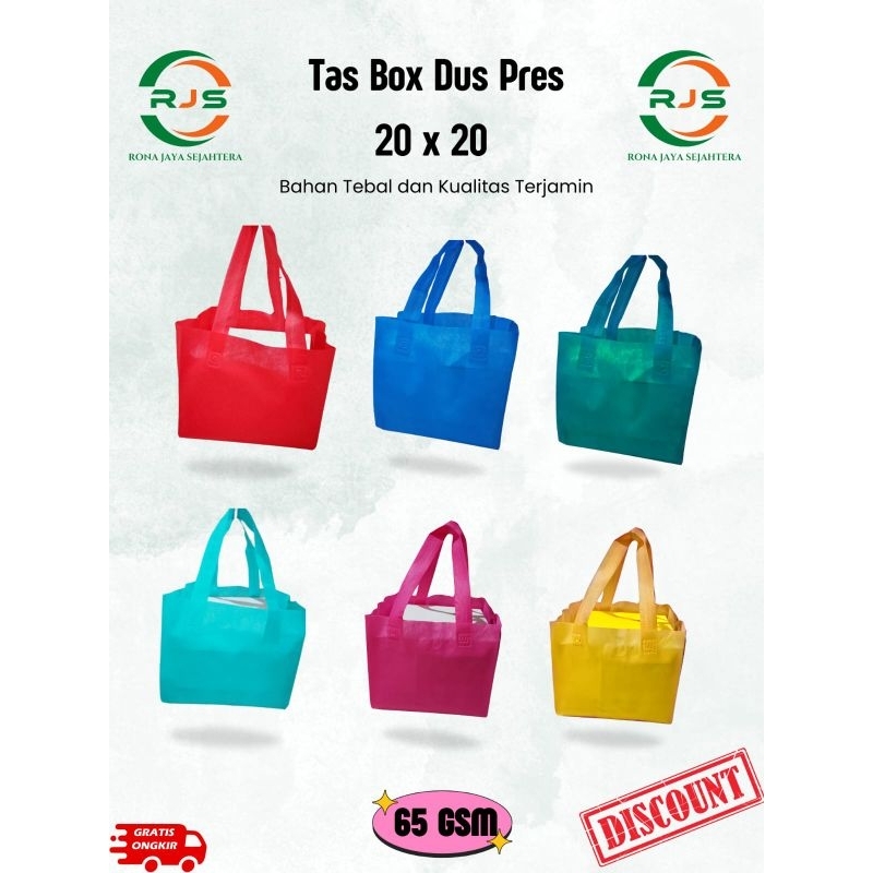 

(Per PCS) Tas Box 20x20 Tas Box Dus Pres Tas Box Nasi Tas Box Hajatan Tas Box Khitanan Tas Berkat Tas Kotak Tas Spunbond