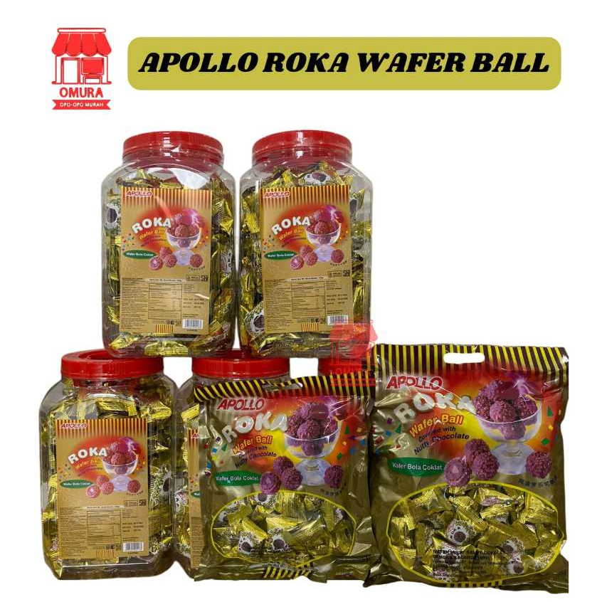 

APOLLO ROKA WAFER BALL TOPLES NETTO 420GR/ROKA REFILL ISI 70PCS KEMASAN 420GR/ROKA REFILL ISI 300GR KEMASAN 300GR