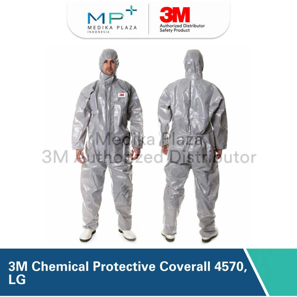 3M Chemical Protective Coverall 4570, LG (Pcs)