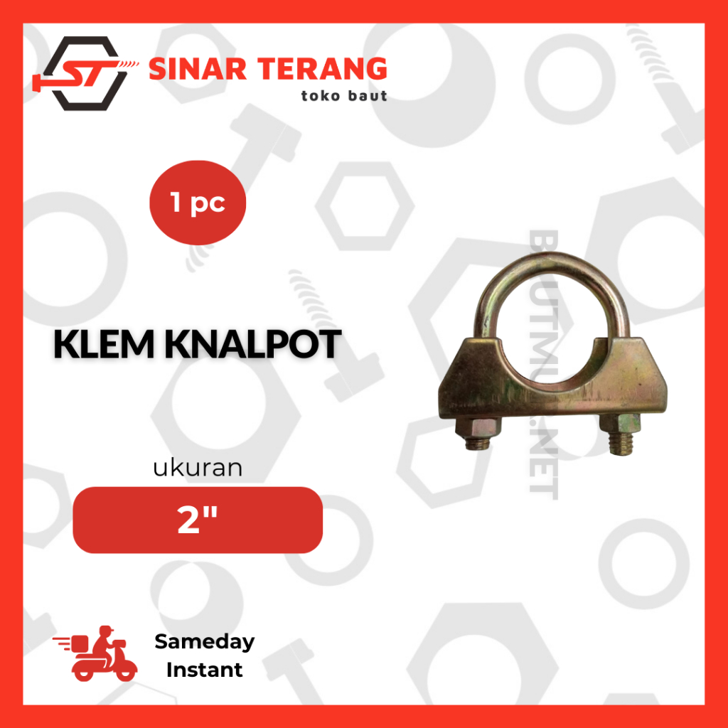 Klem knalpot 2" Inch - U Bolt / Exhaust Clamp