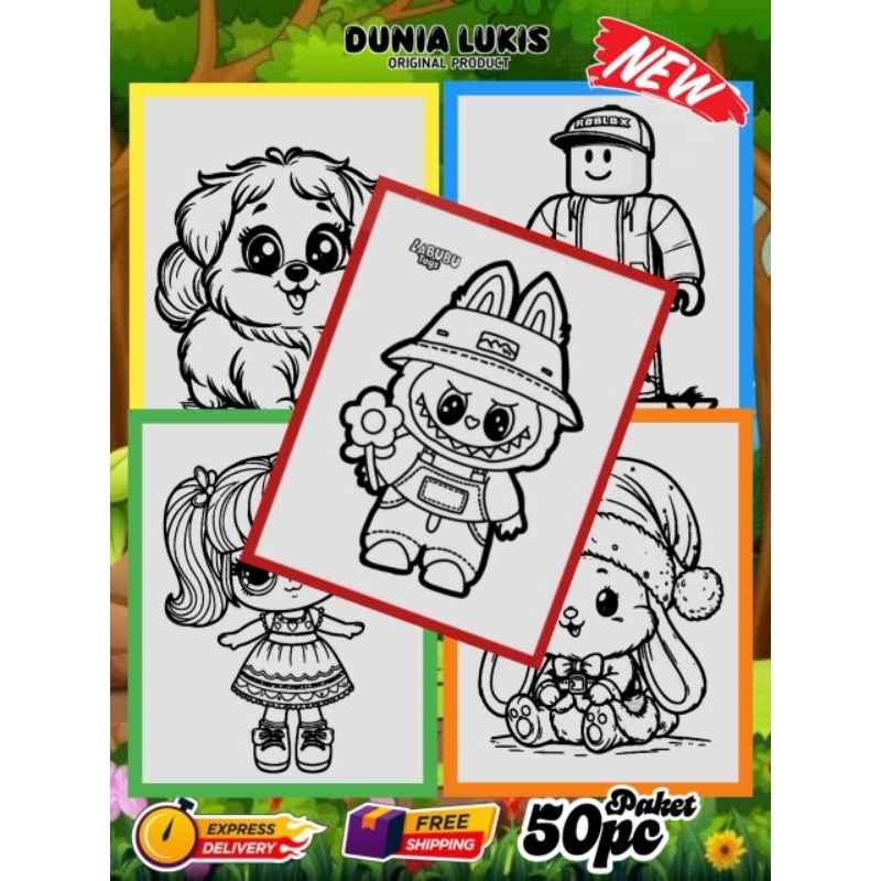 

Sterofoam lukis 33x 40 mix 50 pcs