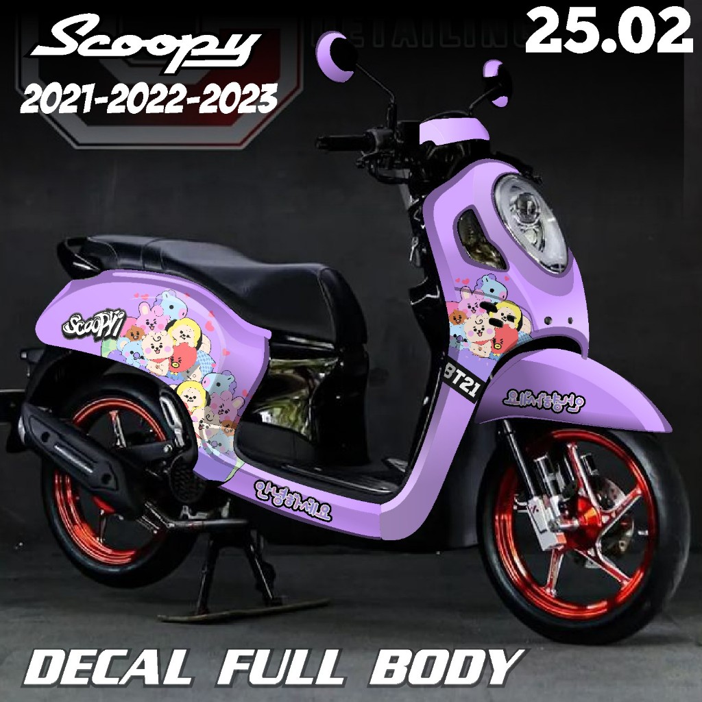 (COD) Decal Dekal Sticker Stiker  scoopy SCOOPY TERBARU 2020-2021-2023-2024 SCUTER SCOOPY  FULL BODY