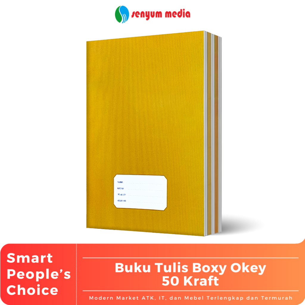 

Buku Tulis Boxy OKEY Oleh KIKY Cover Coklat 50 Lembar (1 Pack Isi 10 Buku) (S:PAK)