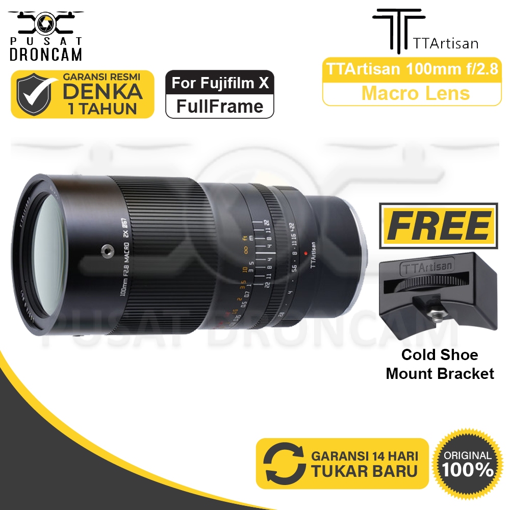 TTArtisan 100mm f2.8 Macro for Fujifilm X TTArtisans 100 f/2.8 Fuji Original Resmi