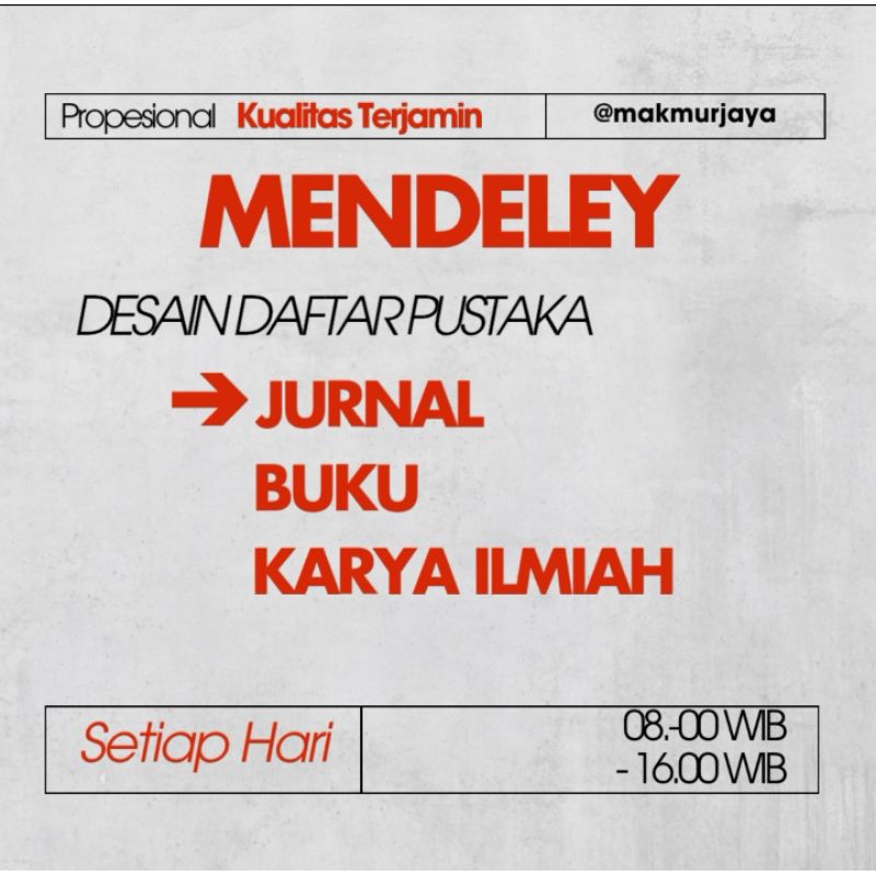 Jasa Pembuatan Daftar Pustaka Mendeley