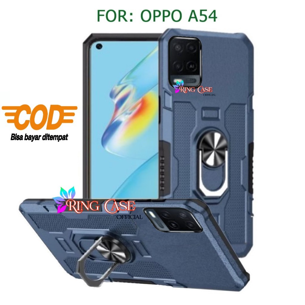 Casing Hard Case Hit Eye Ring For Oppo A54  Kesing Standing Robot Case Armor For Oppo A54