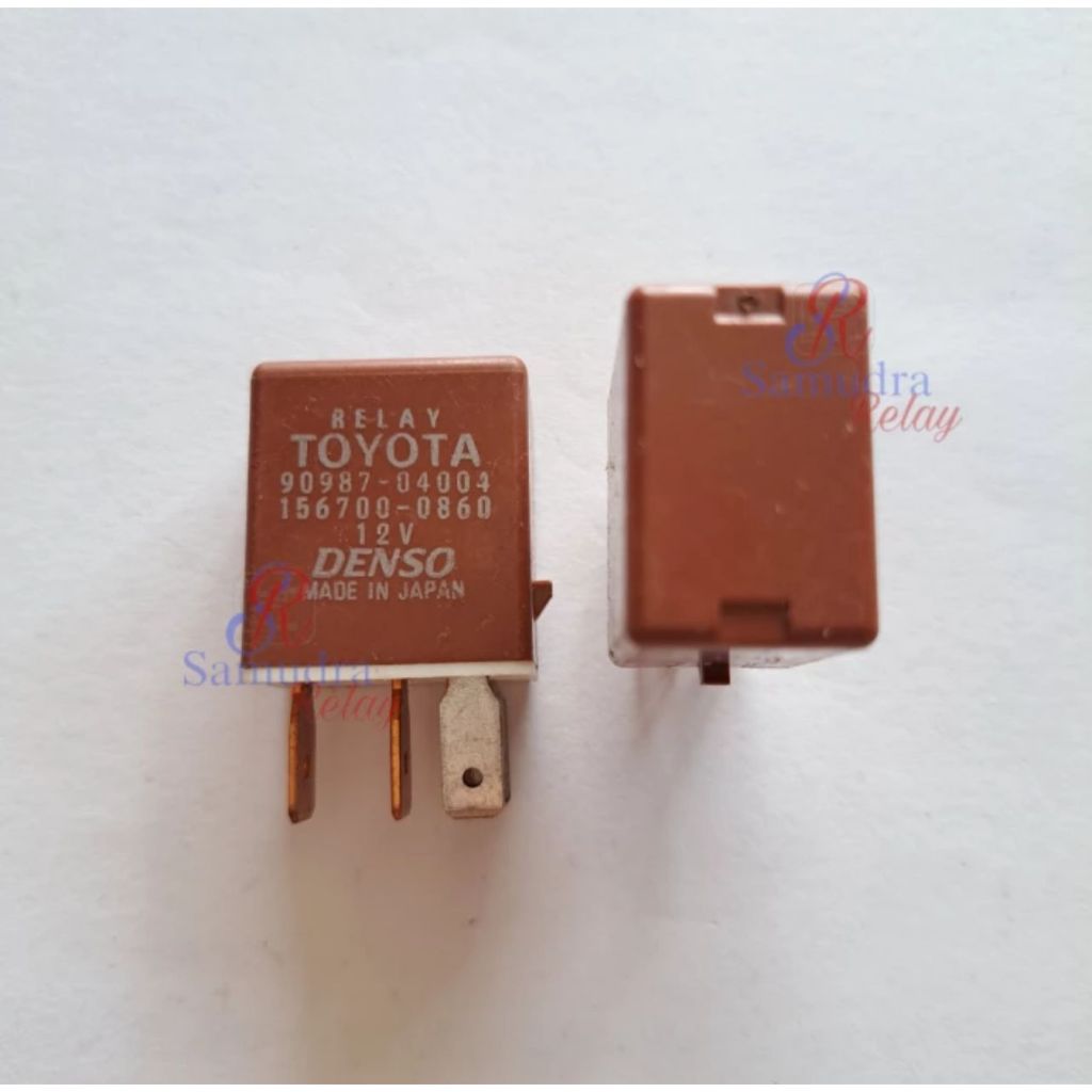 Relay Toyota Coklat kaki 5 Relay Denso 90987-04004 (ASLI ORI)
