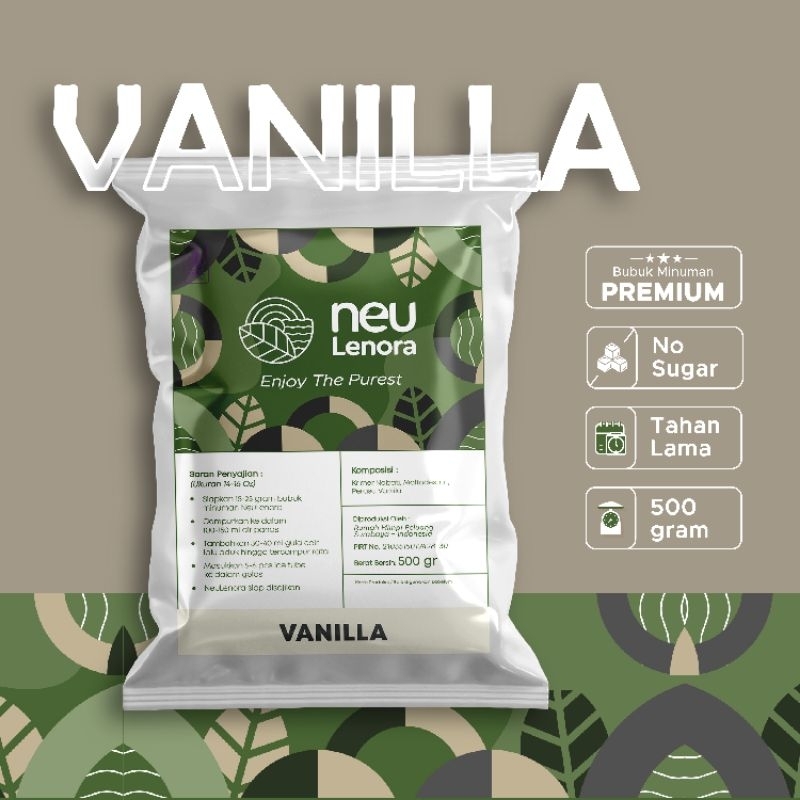

VANILLA Bubuk Minuman NEULENORA 500gram - Powder Drink I Premium Plain