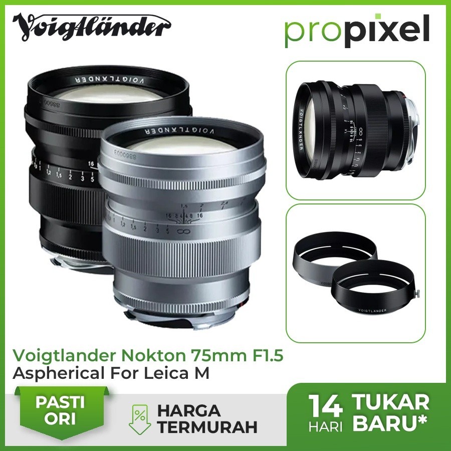 Voigtlander Nokton 75mm F1.5 Aspherical For Leica M Garansi Resmi