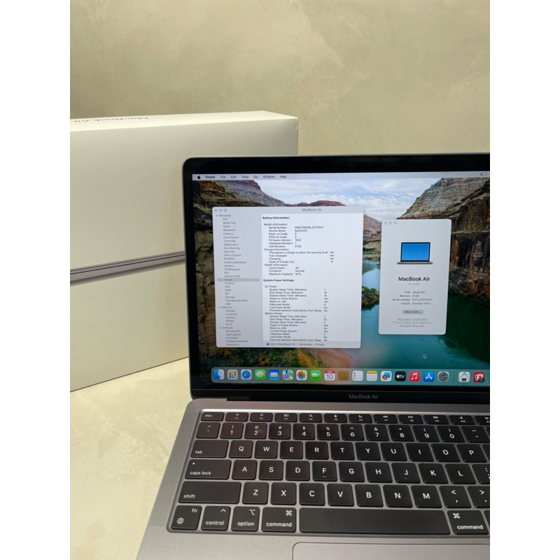 macbook air m1 2020 8/256 garansi resmi ibox