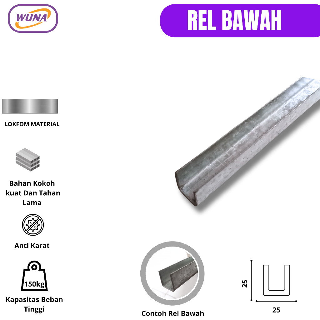 Rel Bawah Pintu Garasi Tikung Dan Lipat