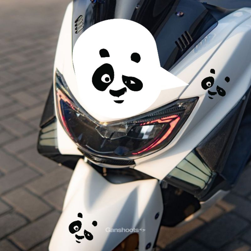 

sticker cutting panda lucu/stiker mobil/stiker motor/stiker helm