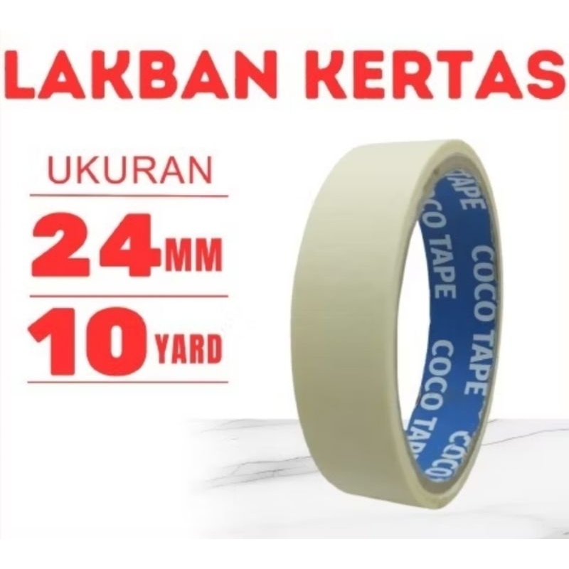 

MASKING TAPE ISOLASI KERTAS 24 MM X 10 YARD