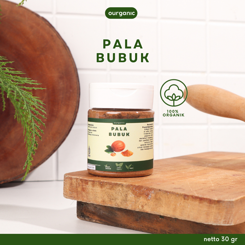 

OURGANIC Pala Bubuk bumbu dapur masak organic sehat alami Nutmeg Powder
