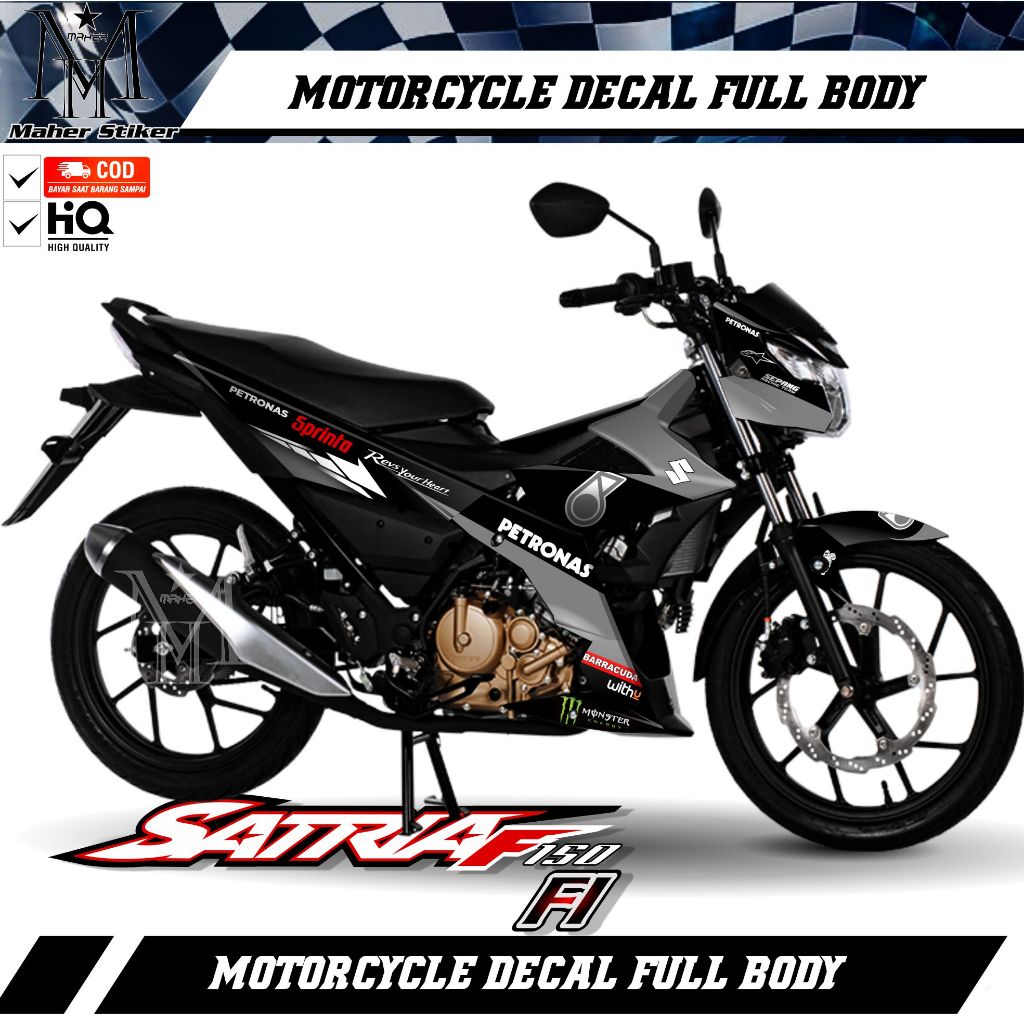 Decal Full Body Motor Satria fu FI  Variasi Petronas