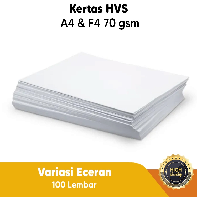 

Kertas Hvs A4 & F4 (NON SIDU) 70gsm eceran 100 lembar