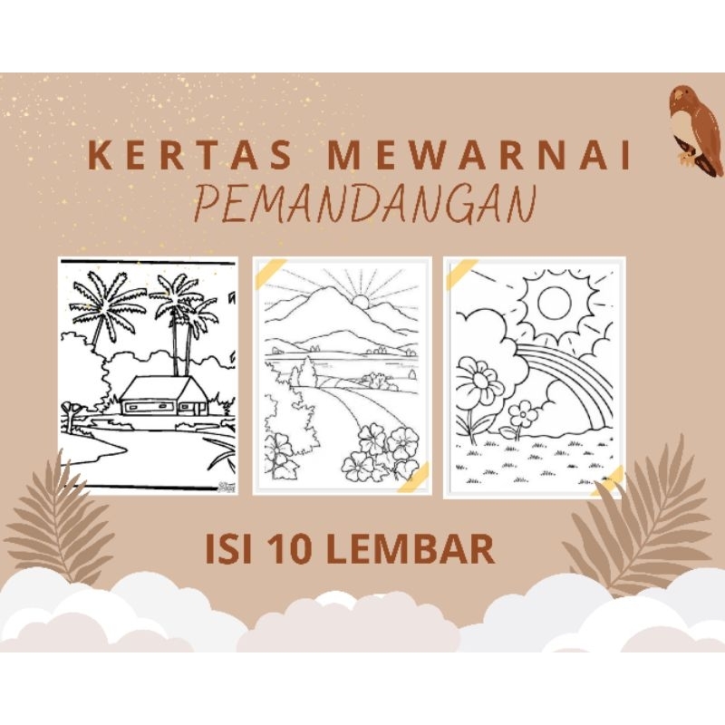 

KERTAS MEWARNAI / COLORING PAPER TEMA PEMANDANGAN