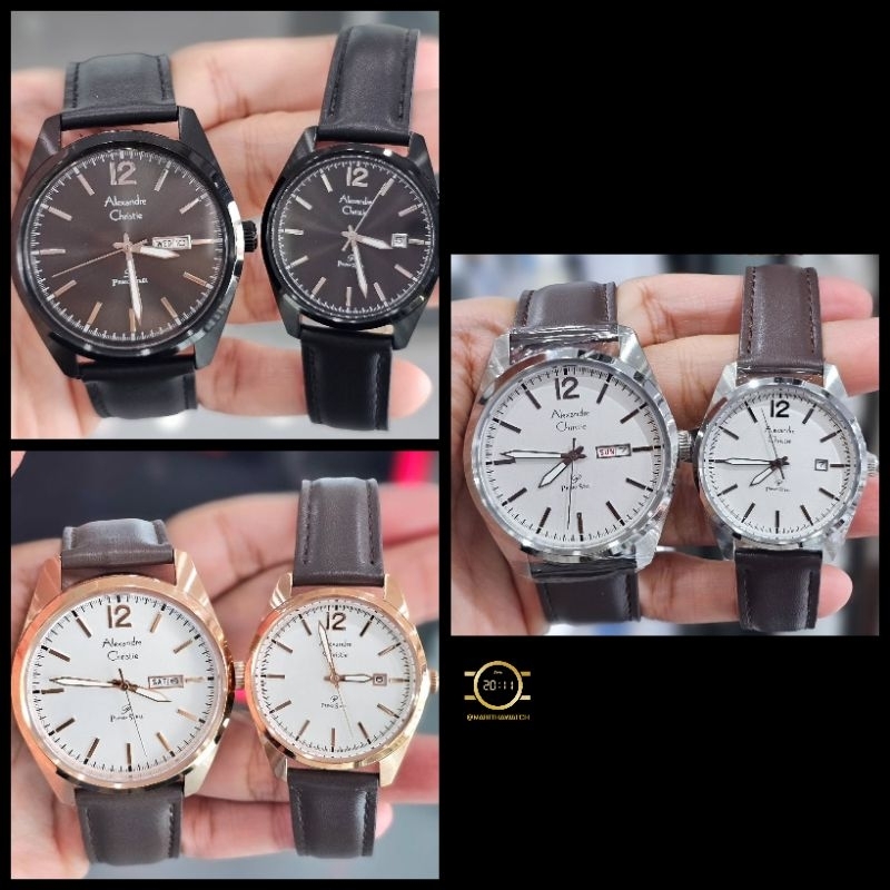 Jam Tangan Couple Alexandre Christie Primo Steel AC1012 new 1012 Original Garansi Resmi