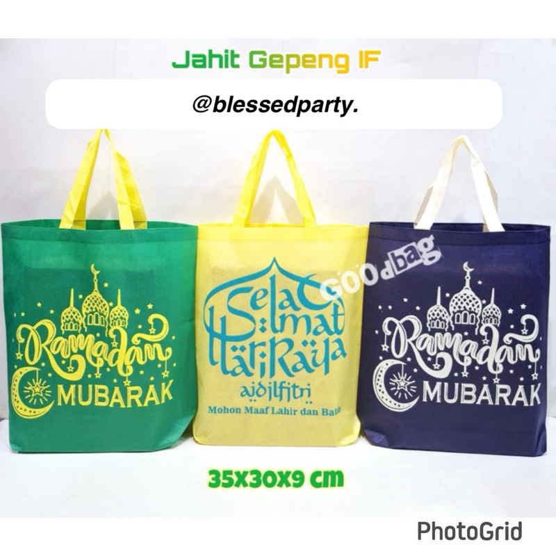 

12 pcs Jahit IF Paperbag Hampers Idul Fitri Lebaran Goodiebag Kantong Hari Raya