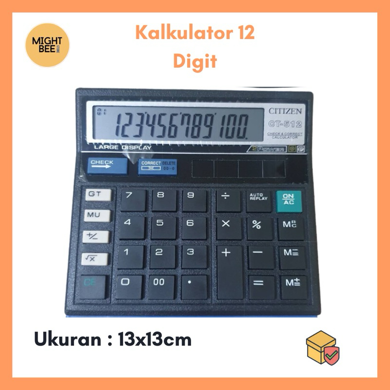 

Kalkulator ClTlZEN CT 512 - Kalkulator Terlaris - Kalkulator Kantor/Dagang 12 Digit
