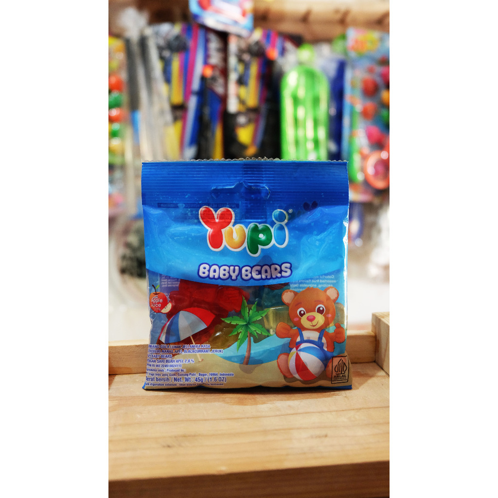 

Permen Yupi baby bears with apple juice 2.8 persen