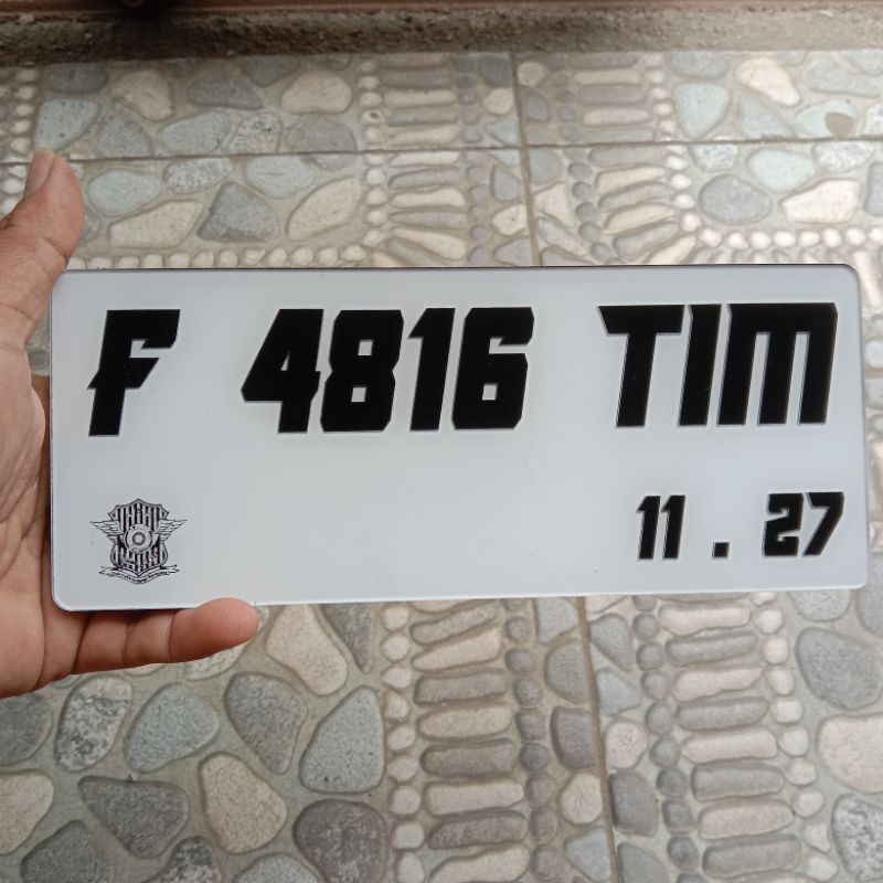 plat nomor motor akrilik free custom nomor dan nama