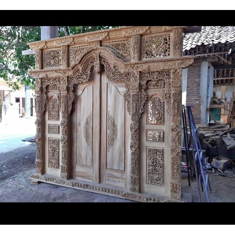 pintu gebyiok ukir 3 m dari jepara ready bosku ayo buruan