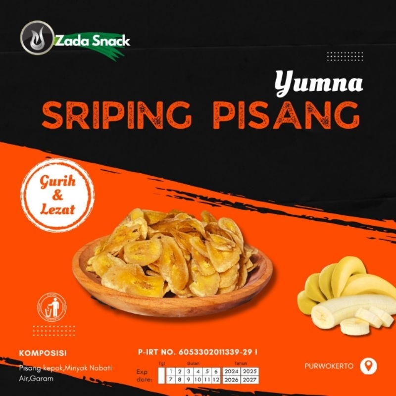 

YUMNA KRIPIK PISANG KEPOK KUNING Original Test - Snack Keripik Pedas Crispy - Asin, Food, Chips