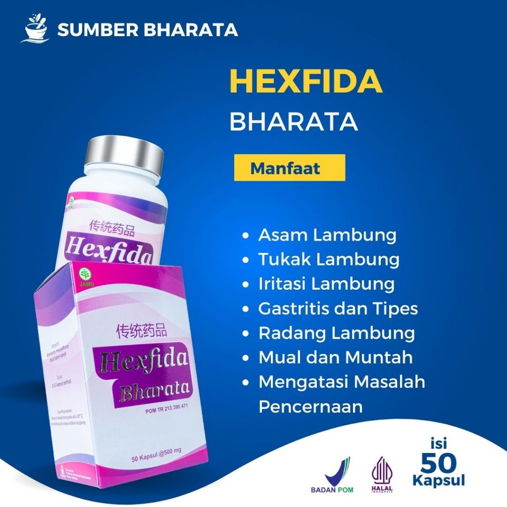 HEXFIDA BHARATA Obat herbal asam lambung tukak lambung iritasi lambung radang lambung  tipes