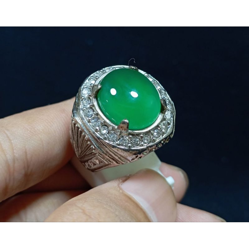 CINCIN BATU AKIK HEJO GARUT ASLI NATURAL LENGKAP DENGAN SERTIFIKAT