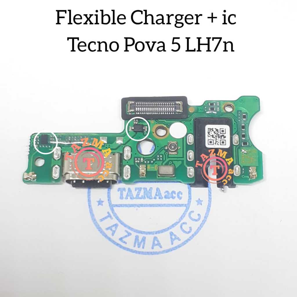 Tecno Pova 5 Ori Flexible Charger + ic Flexibel Konektor Cas Charger TECNO POVA 5 LH7N