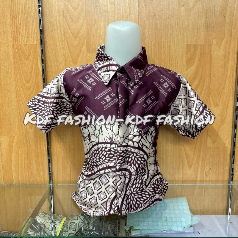 KEMEJA BATIK ANAK LAKI-LAKI 2-9 TAHUN BATIK ANAK LENGAN PENDEK / BATIK ANAK MODERN
