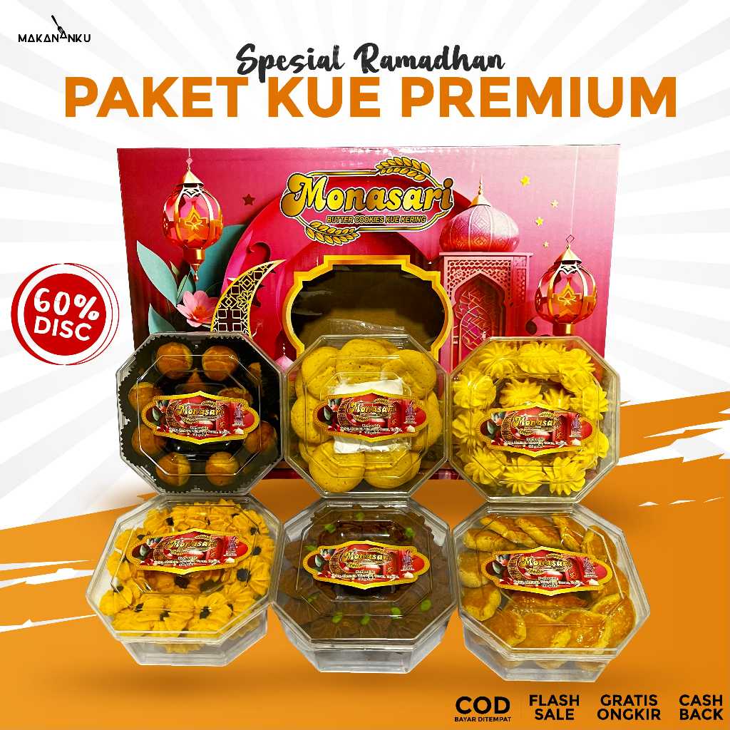 

Paket Kue Lebaran Monasari Oval Besar Isi 6 Nastar Coklat Idul Fitri Hampers Parcel Lebaran Nastar